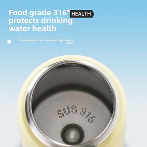 Taza de Acero Inoxidable <span class=keywords><strong>Xile</strong></span> 316/304, Portátil, para Hombres, Mujeres y Estudiantes, Gran Capacidad, Deportiva, con Asa, Estilo de Dibujos Animados - Product Image 4