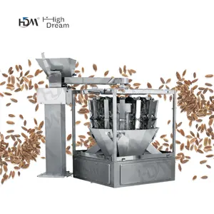 High Accuracy Class 0.1L Hopper Multihead Weigher Machine For Mini Meat Granule Seed Herbs