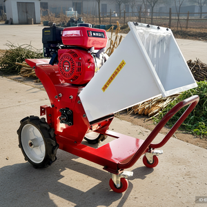 Machine de coupe-paille, hachoir d'ensilage à moteur à essence, déchiqueteuse de paille humide sèche portable pour l'alimentatio - Product Image 1