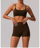 Ensemble de yoga personnalisé à séchage rapide : Soutien-gorge de sport et short taille haute, extensible dans 4 directions, respirant, vêtements de sport, fabrication OEM