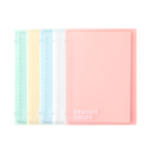 PP transparent soft cover A5 school students notebook promotional 30 pages office spiral notebook