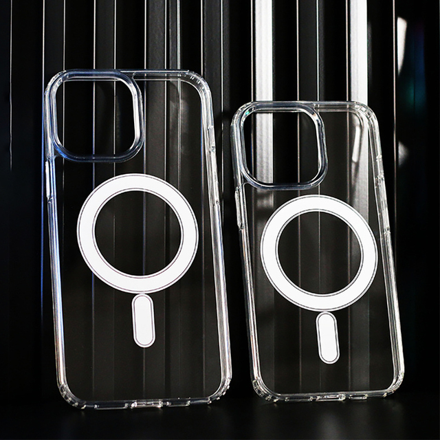 Luxury Anti Yellow Clear Magnetic Pc Accessories Transparent Cell Mobile Phone case for IPhone 15 Pro Max 14 16
