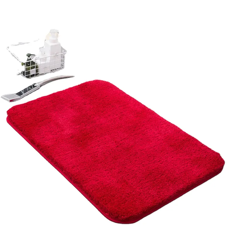 wholesale Soft High Quality Water Absorbent bathroom Rugs Mat Machine Washable Microfiber Bathmat Non-slip Bath Mat