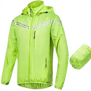 Good Quality Windproof <b>Hooded</b> Outdoor Reflective Zipper <b>Jacket</b> for Men Large Size Slim Fit Polyester Fabric Fashionable - Product Image 2