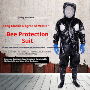 Beekeeping Protective Suit Wasp Hornet Bee Keeping Coverall with Mesh Veil Hood Breathable Full Body Apiarist Safety Workwear - Product Image 1