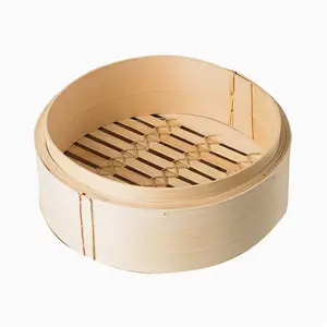 Bamboo Steamer With 2 Cotton Cloths Portable Dumpling Electric Meat For Cooking Two-Tier Wooden Long Time Working First Using