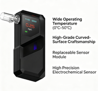 Alcoholímetro con 10000 Registros S1, Sensor Reemplazable para el Lugar de Trabajo, Registrador de Datos Portátil, Probador de Alcohol USB-C 0-400mg, Compatible con Software para PC