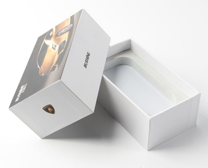 Boîte d'emballage cadeau avec couvercle réutilisable pour produits électroniques, avec insert en EVA, gaufrage, boîtes rigides recyclables, logo personnalisé imprimé - Product Image 4