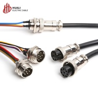 Prise d'aviation GX16 M16 2-10 broches, connecteur double tête câblé en cuivre plaqué argent, électronique de sécurité