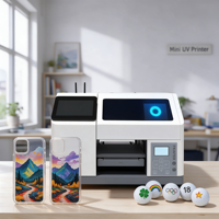 Mini imprimante UV A5 pour la personnalisation de balles de golf, impression de logos, machine d'impression automatique CMYKW pour coques de téléphone, idéale pour les petites entreprises