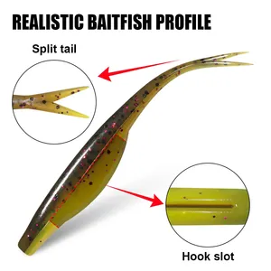 Leurre de pêche flottant Spinpoler 7cm en TPR, leurre souple en plastique, swimbait bicolore, mini-jerkbait, appât nageur pour eau salée, pêche au bar et à la <span class=keywords><strong>truite</strong></span> - Product Image 2