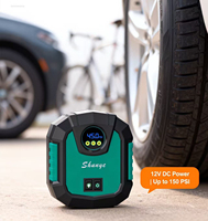 Compresseur d'air portable pour pneus de voiture avec affichage numérique, pompe à air, OEM ODM, emballage personnalisé avec lumière LED