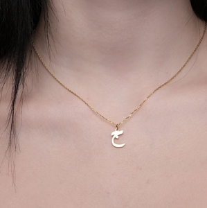 Offre Spéciale arabe lettre collier persan initiale pendentif pour hommes et femmes ourdou Alphabet charme unisexe monogramme cadeau - Product Image 2