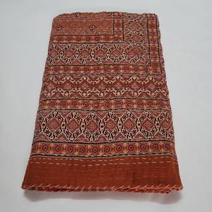 <b>Patchwork</b> <b>Quilt</b> Hand Block Print Kantha 100% Cotton Multi Color Indian New Print Durable Waterproof 90x108 Inches Home <b>Bedspread</b> - Product Image 2