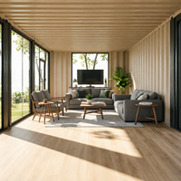 Bâtiment préfabriqué en acier modulaire à deux étages, sur mesure, en conteneur, avec bureaux en verre, magasin, salle d'exposition, usage commercial