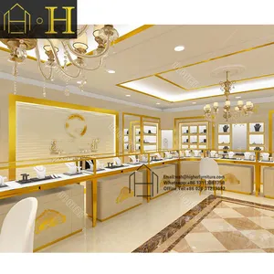 Einfache Schmuck Shop Counter Design Counter Display Showcase für Diamond Shop