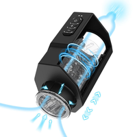 Masturbateur Rotatif Rétractable pour Hommes, Étanche IPX7, avec 7 Vitesses de Poussée et 5 Modes de Rotation, Jouet Sexuel Adulte