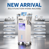 Appareil professionnel d'hydrodermabrasion 14 en 1 pour le visage, élimination des rides, pulvérisation d'H2O2, usage commercial pour un nettoyage facial en profondeur