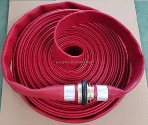Rubber Duraline Fire Hose High Pressure Water Pipes Red Color Hose with <strong>Bauer</strong> Coupling for Irrigation &amp; Fire Fighting - Product Image 4