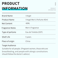 Parfum pour homme 40ML IA4001 Fougère Naturel Luxe Cuir Boisé Citron Vert Gingembre Longue Durée Écologique Parfum Moderne