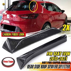 Nouvelles 2x Ailerons latéraux de lunette arrière, Aileron de toit arrière, Becquet latéral, Lame de spoiler de coffre arrière pour SEAT Leon 5F FR 2013-2021 - Product Image 1