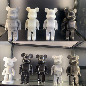 Grandes statues d'ours en pierre naturelle sculptées à la main en marbre moderne pour les ornements décoratifs extérieurs <span class=keywords><strong>de</strong></span> la maison jardin lac vente - Product Image 6