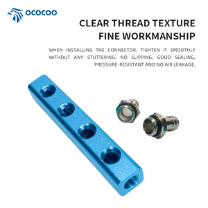 Ococoo A04 khí nén phụ kiện hợp kim nhôm nước nhà phân phối và chia ống xả không khí đa tạp cho các trường hợp máy tính - Product Image 3