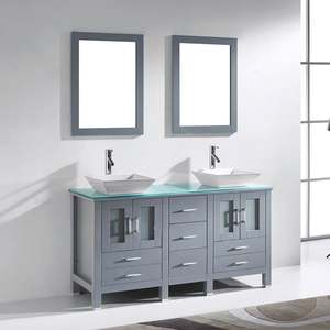 Meubles de salle de bain modernes et contemporains Vasque de salle de bain avec miroir Lavabo Solution de rangement de haute qualité Style nouveau et populaire - Product Image 2