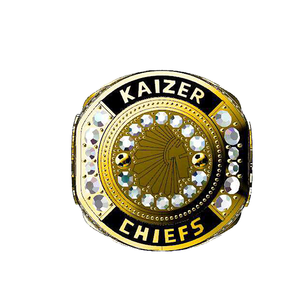 Bague de championnat de football Kaizer Chiefs personnalisée en alliage de zinc plaqué or, style classique, avec cristaux et strass, bijou unisexe, cadeau <span class=keywords><strong>OUBA</strong></span> - Product Image 4