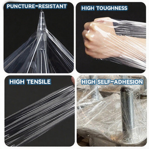 ฟิล์มพลาสติกใส ฟิล์มห่อหุ้ม 4 ซม. ถึง 100 ซม. สำหรับบรรจุภัณฑ์อาหาร พาเลทโลจิสติกส์ ความโปร่งใสสูง พื้นผิวเรียบ - Product Image 4
