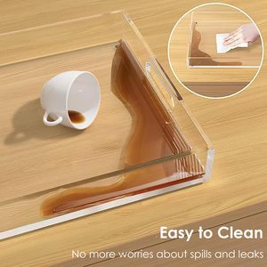 Plateau moderne en acrylique transparent pour servir les aliments, grand format, utilisation extérieure, léger, empilable, organisateur de présentation - Product Image 4