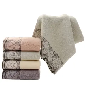 High Water Absorption Face Towels 100 Cotton European Patterned Adult Men Women's Absorbent Bath Towel