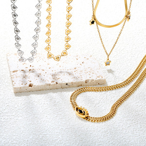 สร้อยคอจี้แฟชั่น สแตนเลส รูปดาว ประดับเพชร สำหรับผู้หญิง ของขวัญ - Product Image 1