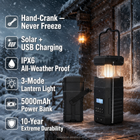 DF-585 Tragbares Outdoor-Überlebensradio mit Solar- und Handkurbel-Betrieb, Lautsprecher, Taschenlampe, Stroboskoplicht, AM/FM-Empfänger und Powerbank