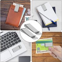 Promotionnel Gravé Métal Pince À Billets Mode Simple Argent Dollar Cash Clamp Holder Portefeuille pour Hommes Femmes