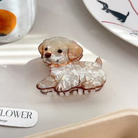 Nouvelle pince à cheveux en PVC pour femmes, faite à la main, mignonne, en forme de chiot, design de chien, pince à cheveux personnalisée pour queue de cheval, pince à cheveux de requin, accessoire pour cheveux