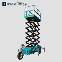 Ultra Düşük Fiyatlı Kendinden Tahrikli Elektrikli Üç Tekerlekli Triportör Makaslı Forklift Hidrolik Kaldırma Platformu