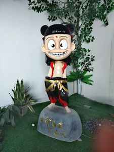 ประติมากรรมไฟประดับกลางแจ้ง Nezha พร้อมไฟ LED ป้องกันน้ำ IP65 สำหรับตกแต่งสวนสาธารณะและโครงการจัดสวน - Product Image 1