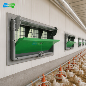 Ventana de Entrada de Aire Ajustable Anticorrosión para Gallineros con Aleta Guía - Product Image 1