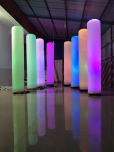 2.2m H sol gonflable LED éclairage <span class=keywords><strong>colonne</strong></span> Tube pilier <span class=keywords><strong>Mini</strong></span> <span class=keywords><strong>ventilateur</strong></span> de base pour la publicité extérieure et les décorations de fête d'anniversaire - Product Image 4