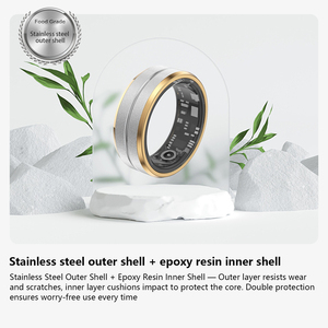 スマートリングフィットネストラッカーランニングウォーキングモード時間距離カロリートラックGPS同期ジェスチャーコントロールステンレスIPX-7 - Product Image 4