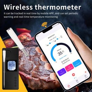 Nouveau thermomètre à viande sans fil intelligent avec surveillance à distance pour rôtissoire, four et barbecue - Product Image 5