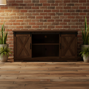 Console <span class=keywords><strong>TV</strong></span> de style vintage, meuble de rangement multimédia de style américain vintage, 54 x 16 x 30 - Product Image 2