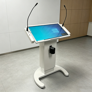 Nuevo Podio Digital Interactivo Multifuncional Inteligente con Pantalla Táctil, Micrófonos Dobles y Ruedas Giratorias - Product Image 4