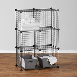 Homeries Système de rangement modulaire DIY : Armoire, étagères et grilles de rangement en métal, cubes et étagères en treillis métallique - Product Image 4