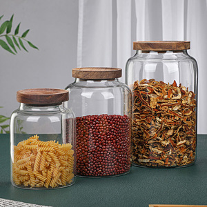 Juego de tarros de vidrio a prueba de humedad de grado alimenticio Premium, tarro de almacenamiento Chenpi y tarro de té con tapa sellada para productos secos y almacenamiento de té - Product Image 1