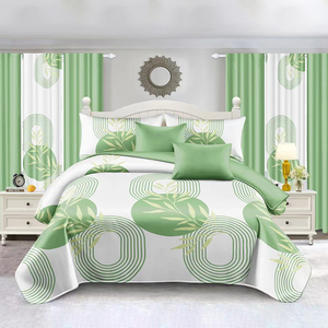 Set di Biancheria da Letto DL Luxury in Poliestere per Tutte le Stagioni, 12 Pezzi, Misura King Size, Copriletto, Lenzuolo Piatto, Lenzuolo con Angoli, Federe, Tende per la Casa - Product Image 1