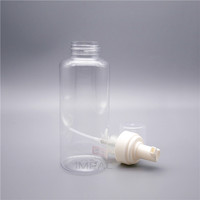 Bouteille de distributeur de mousse PET transparente bouteille de pompe moussante de lavage de visage 500ml