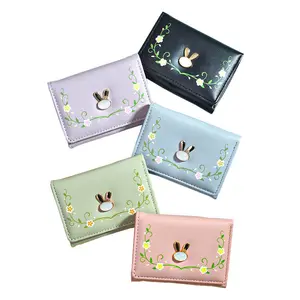 Mới nhất hợp thời trang mini PURSE có thể gập lại PU Leather Coin ví cho bé gái