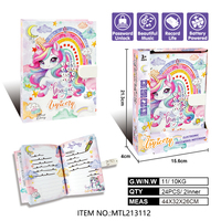 Carnet électronique personnalisé avec mot de passe Carnet de notes licorne A5 pour fille Cahier secret Cadeaux pour enfants pour anniversaire
